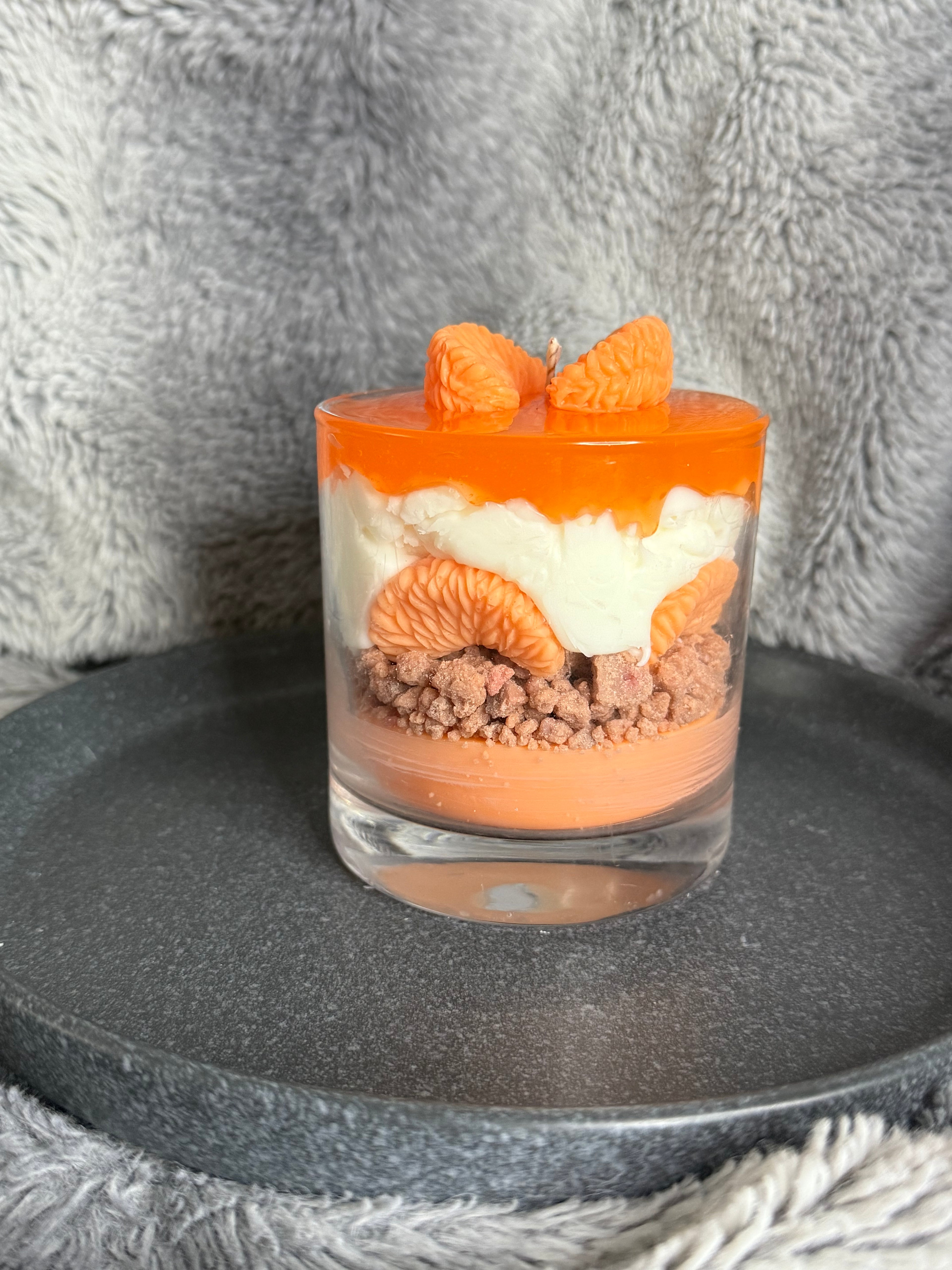 Mandarinen Dessert Kerze