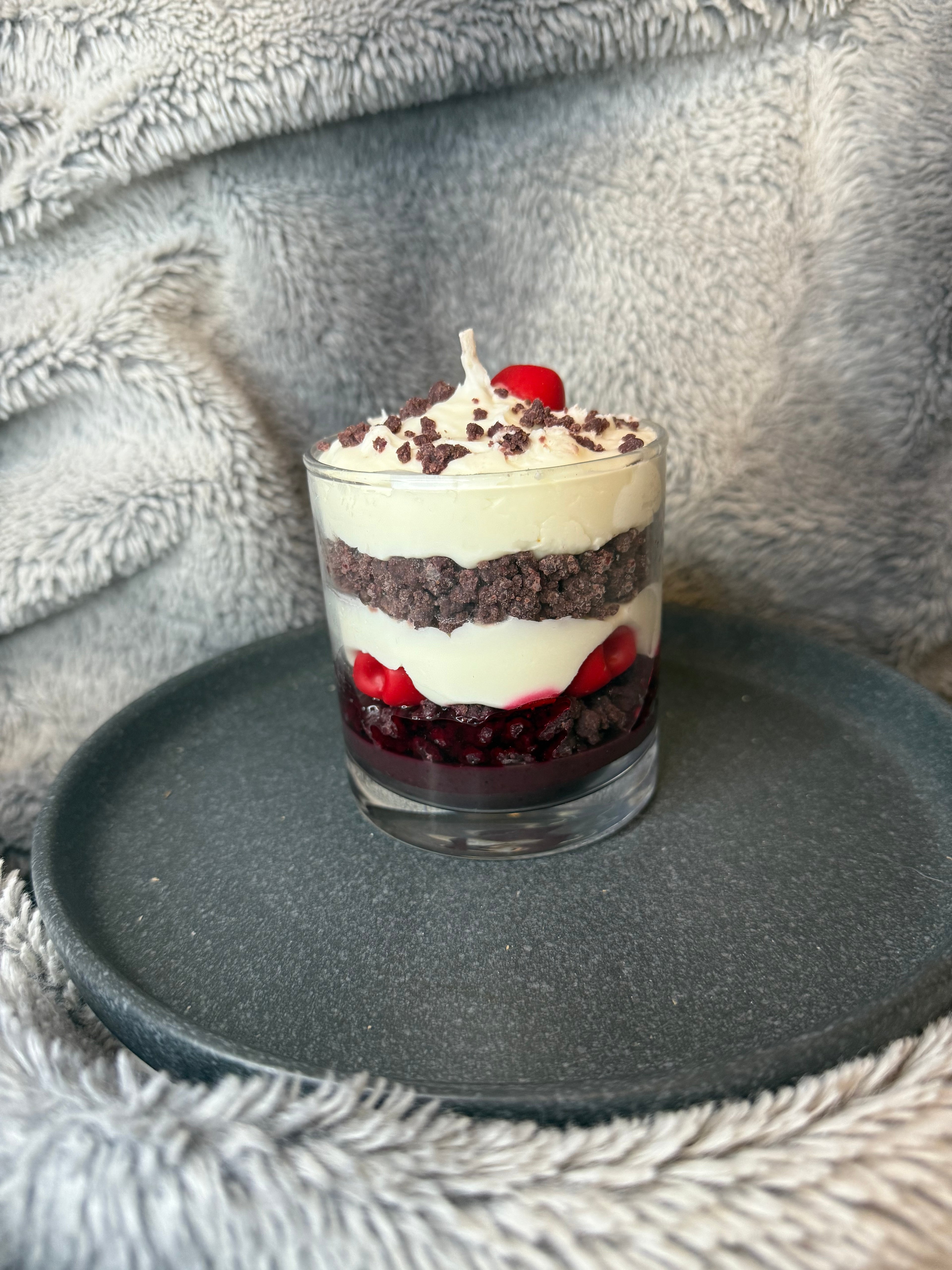 Dessert Kerze Schwarzwälder Kirsch