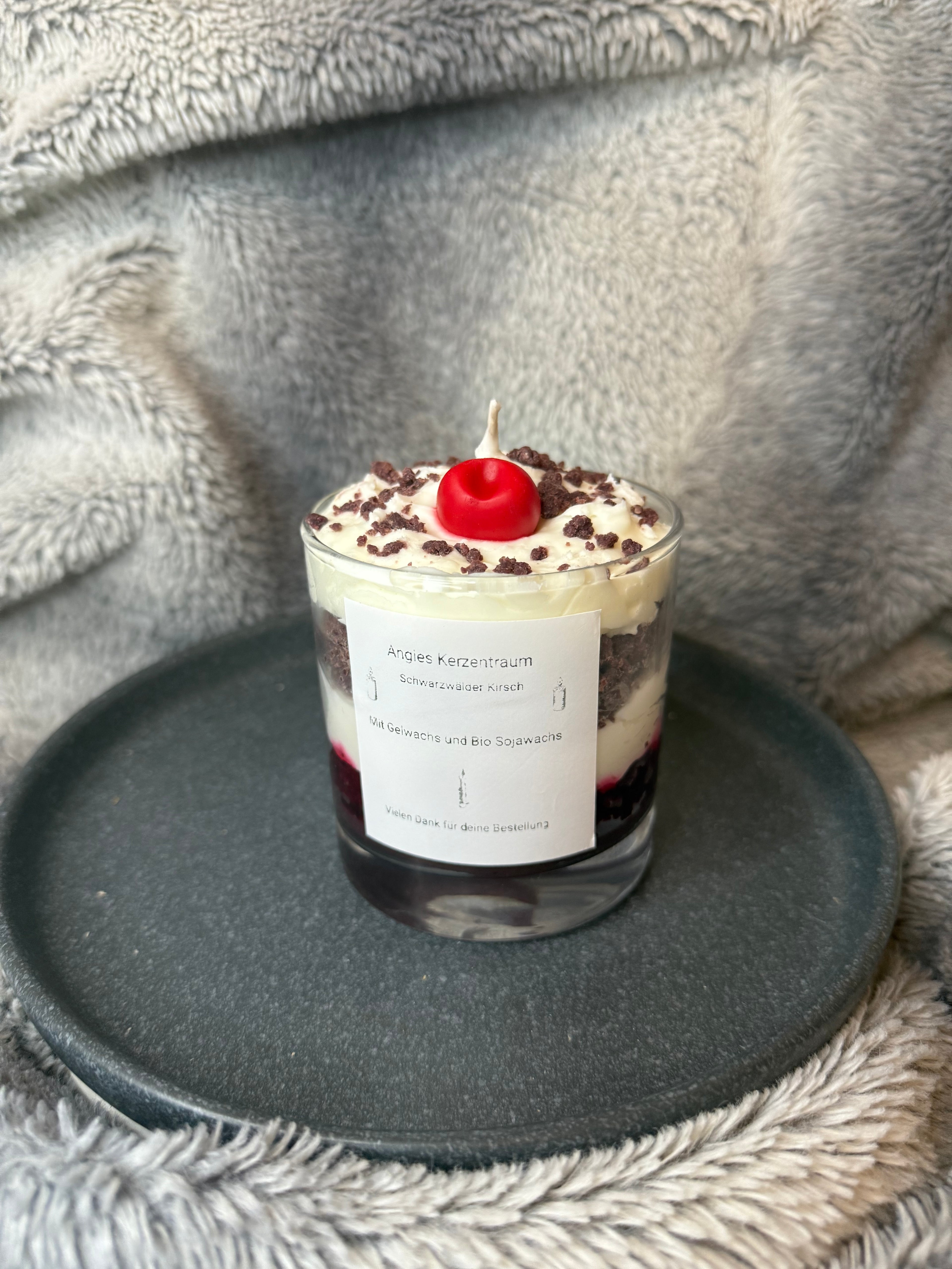 Dessert Kerze Schwarzwälder Kirsch