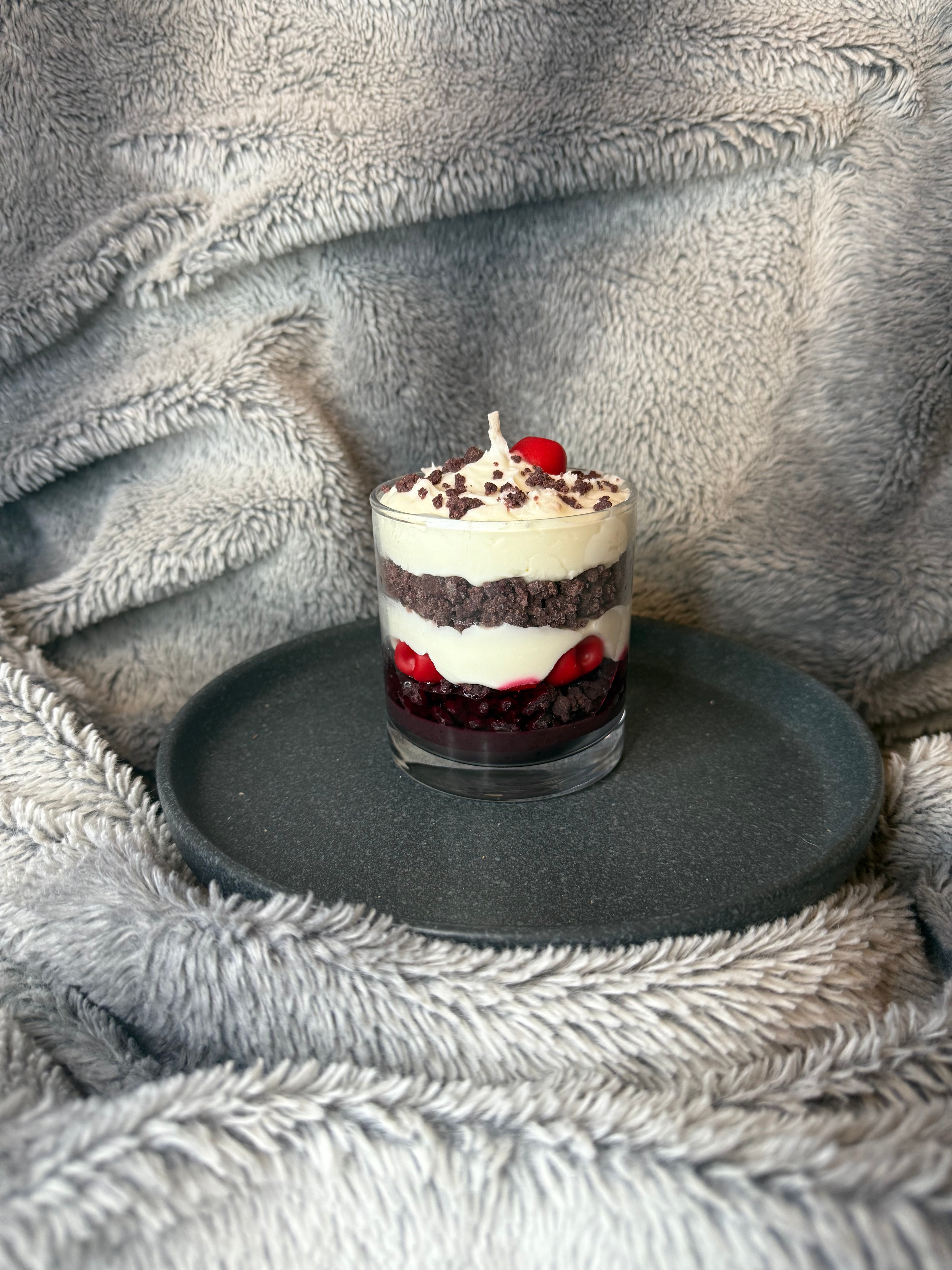 Dessert Kerze Schwarzwälder Kirsch