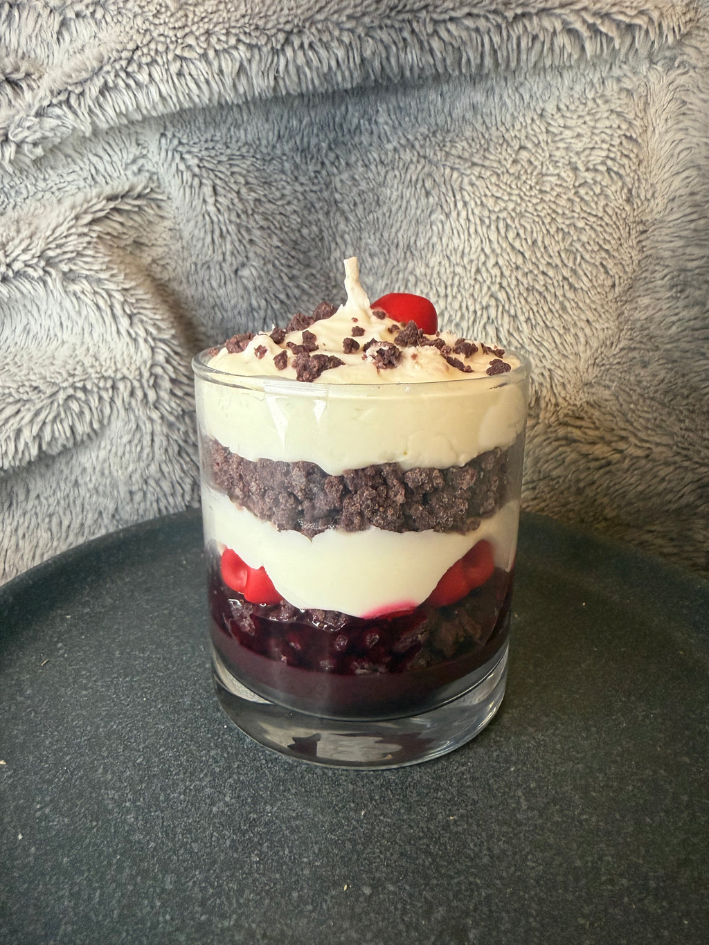 Dessert Kerze Schwarzwälder Kirsch