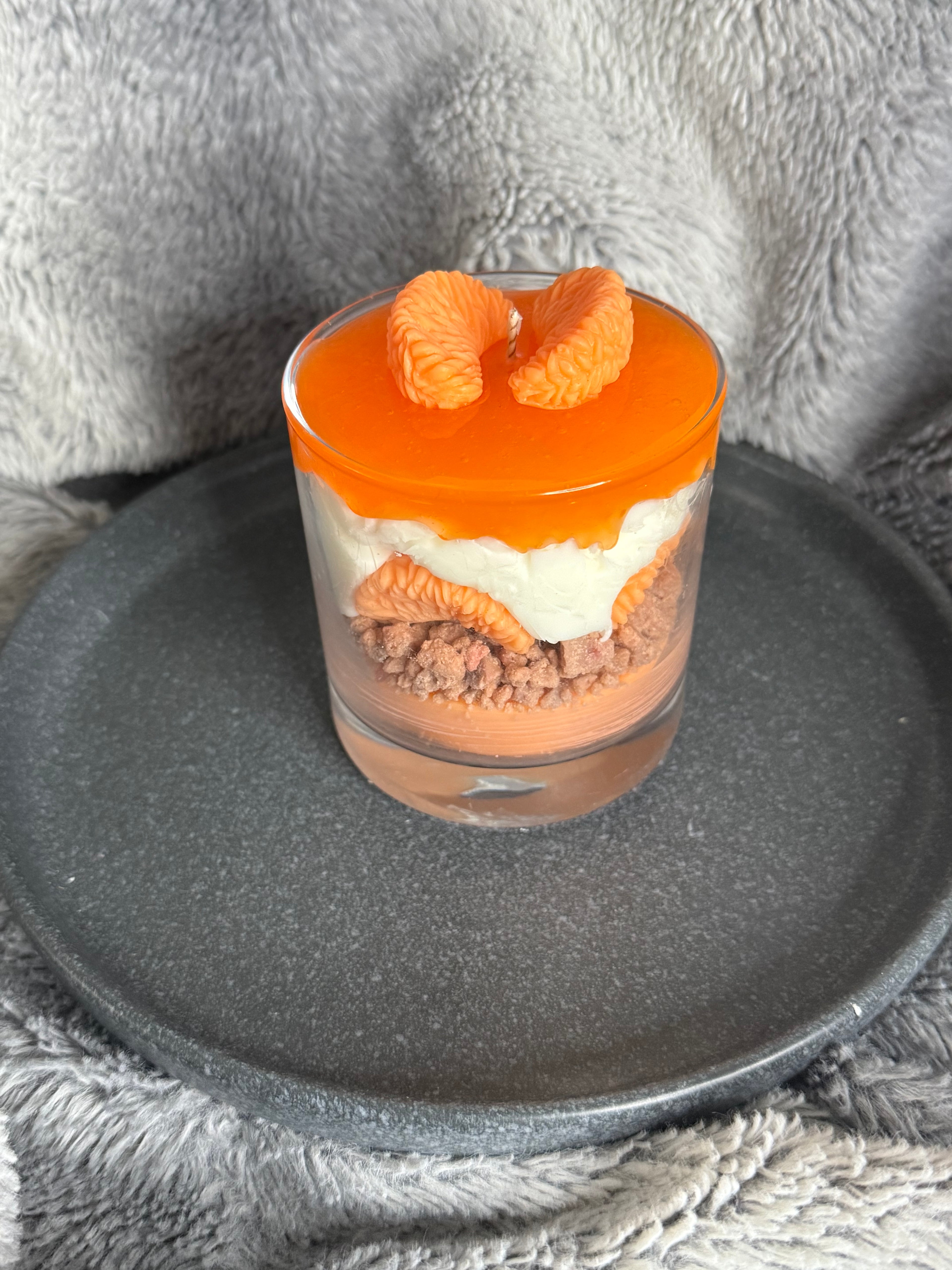 Mandarinen Dessert Kerze