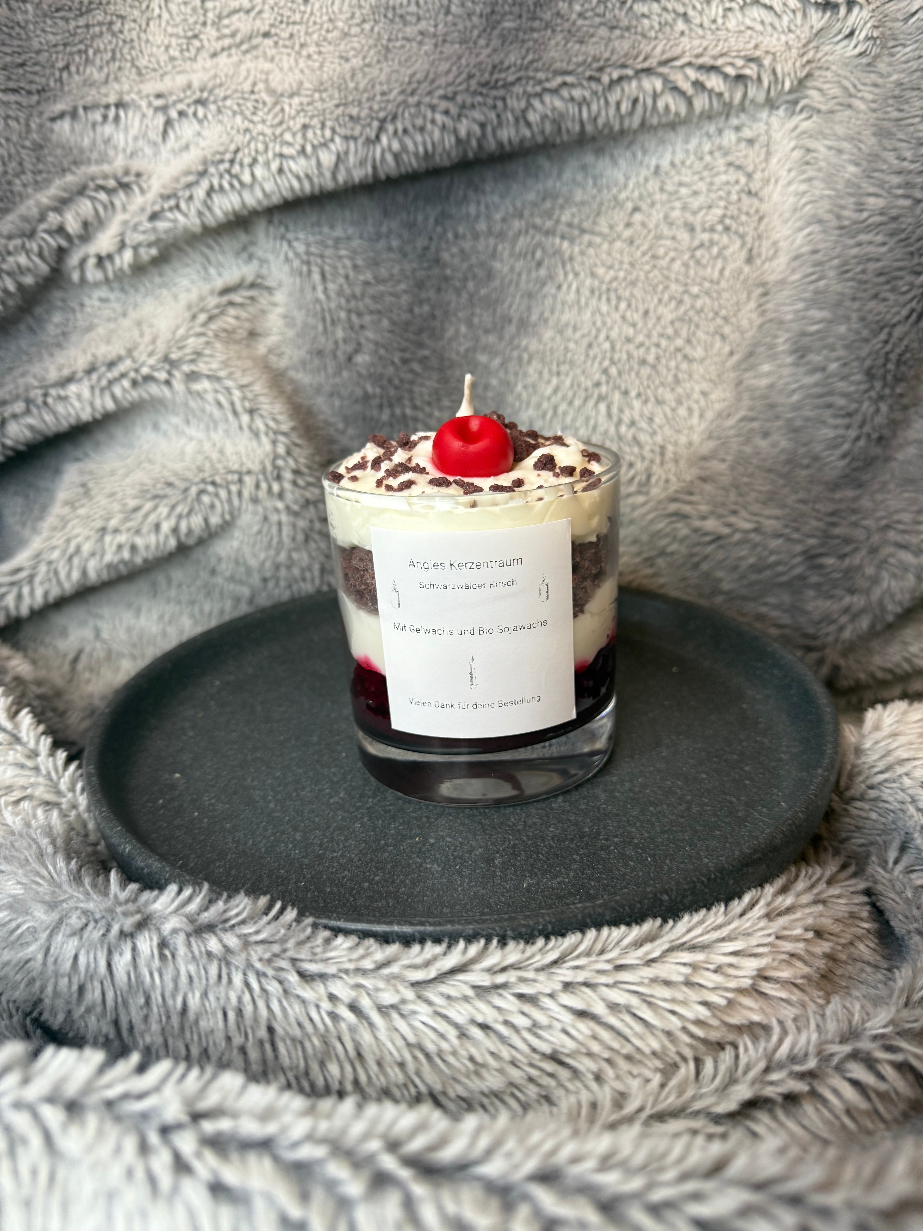 Dessert Kerze Schwarzwälder Kirsch
